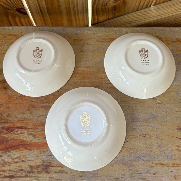 6 Pieces French Saxon China Pine Cone Pattern - Picture 8 of 11